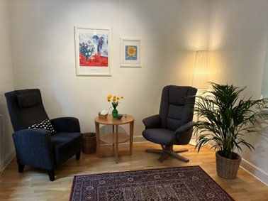 Samtalsrum för psykoterapi i Uppsala